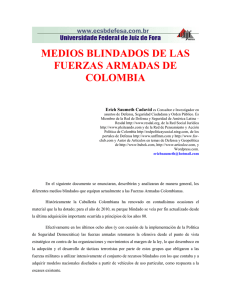 medios blindados de las fuerzas armadas de colombia