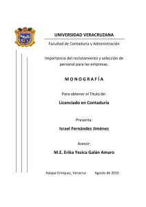 Monografia: Importancia del reclutamiento y seleccion de personal