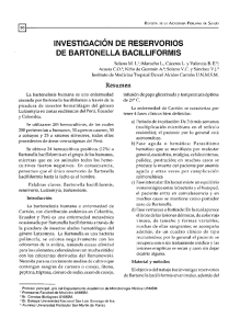investigación de reservorios de bartonella bacilliformis