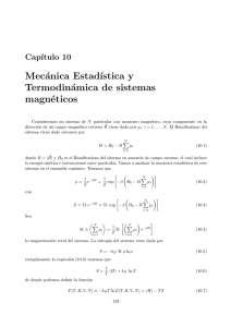 Termodinámica y Mecánica Estadística de Sistemas Magnéticos