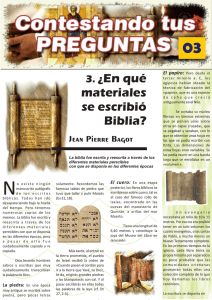 3. ¿En qué materiales se escribió Biblia? - MSSP
