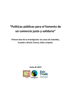Políticas públicas para el fomento de un comercio justo y