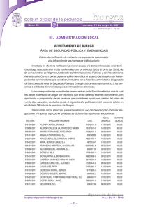 Anuncio 201103482 - Boletín Oficial de la Provincia de Burgos