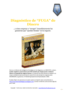 Diagnóstico de “FUGA” de Dinero