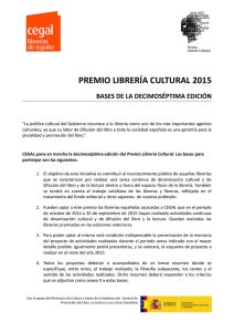 PREMIO LIBRERÍA CULTURAL 2015