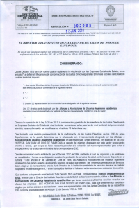 Resolución - Instituto Departamental de Salud Norte de Santander