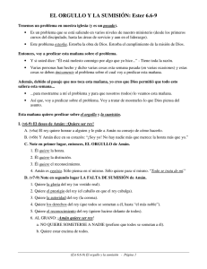 EL ORGULLO Y LA SUMISIÓN: Ester 6.6-9