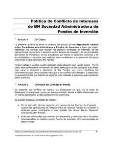 Reglamento de Operación del Comité de Inversiones
