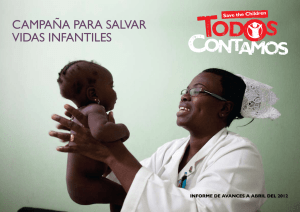 CAMPAÑA PARA SALVAR VIDAS INFANTILES