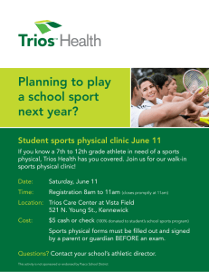 Planning to play a school sport next year?
