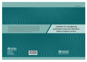 Guidelines for strengthening participation of persons