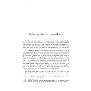 Page 1 Sobre los dativos «superfluos» 0.—Un elevado número de