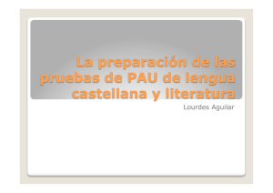 La preparación de las pruebas de PAU de lengua castellana y