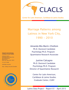 Marriage Patterns among Latinos in New York City, 1990