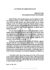 LA POESÍA DE JAIME DELCLAUX Universidad de Deusto