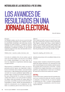 Los avances de resultados en una jornada electoral. Artículo