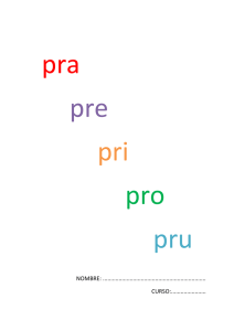 PRA, PRE, PRI, PRO, PRU imprenta