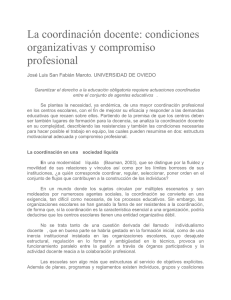 La coordinación docente: condiciones organizativas y