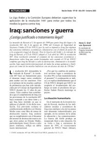 Iraq, sanciones y guerra