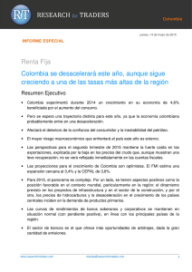 Renta Fija Colombia se desacelerará este año, aunque sigue