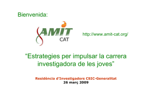 Estrategies per impulsar la carrera investigadora de les - AMIT-cat