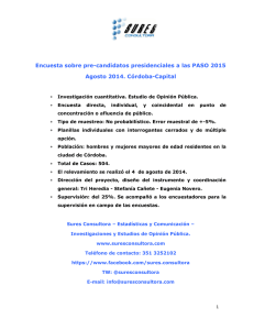 Encuesta sobre pre-candidatos presidenciales a las PASO 2015