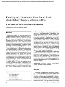 Knowledge of pediatricians in Rio de Janeiro, Brazil, about