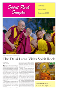 The Dalai Lama Visits Spirit Rock