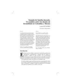 Tamaño de familia deseado. Un análisis sobre los ideales de