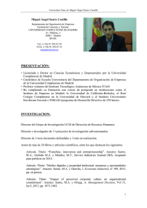 SASTRE CASTILLO, Miguel Ángel - Universidad Complutense de