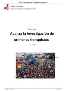 Avanza la investigación de crímenes franquistas