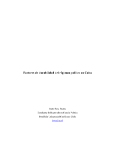Factores de durabilidad del régimen político en Cuba