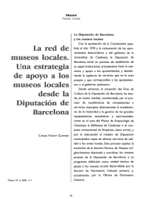 La red de museos locales. Una estrategia de apoyo a los museos