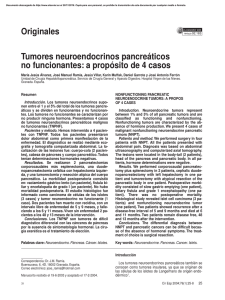 Originales Tumores neuroendocrinos pancreáticos no funcionantes