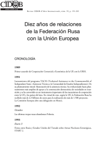 Diez años de relaciones de la Federación Rusa con la