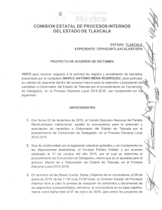 dictamen de procedencia del proceso interno de candidato a