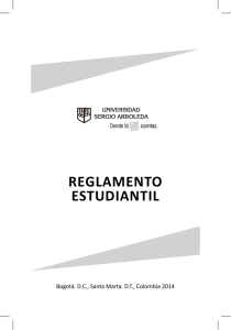 reglamento estudiantil - Universidad Sergio Arboleda Bogotá