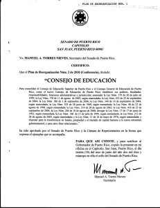 Plan de Reorganización del Consejo de Educación de Puerto Rico