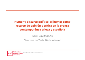 Humor y discurso político: el humor como recurso de opinión y