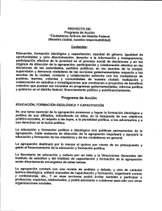 PROYECTO DE: Programa de Acción “Ciudadanos Activos del