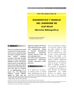 dIAGnOSTIcO Y MAnEJO dEL SIndrOME dE OJO rOJO