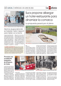 Page 1 10 LOCAL MÉRCOLES1DEJUNIO DE 2016 La Mañana