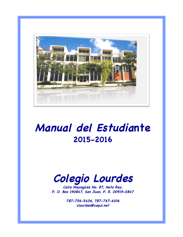 MANUAL DEL ESTUDIANTE 2015-2016 FINAL