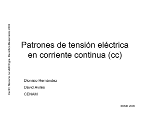 Patrones de tensión eléctrica en corriente continua (cc)