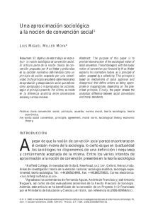 Una aproximación sociológica a la noción de convención social