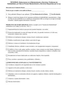 PETICIÓN B–Reducciones en el Mantenimiento y Servicios