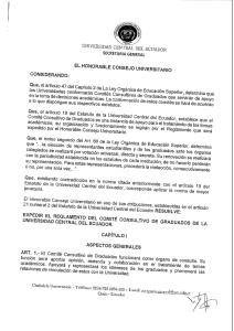 comitã› consultivo - Universidad Central del Ecuador