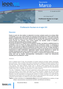 Proliferación Nuclear en el siglo XXI