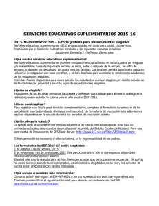 SERVICIOS EDUCATIVOS SUPLEMENTARIOS 2015-16