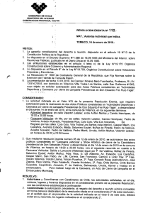 resolucion exenta n° 112. - Ministerio del Interior y Seguridad Pública